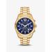 Michael Kors Oversized Lexington Gold-Tone Watch Gold One Size