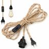 Tigrezy - Lustre câble de corde de chanvre 4.5m lustre diy lustre lustre industriel douille fil