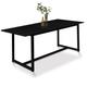 Table à manger extensible delson 6-10 personnes design industriel 160-200 cm - Noir