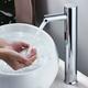 Mitigeur de lavabo avec capteur infrarouge Chrome Robinet - Pour salle de bain - Corps chromé (20