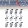 Ahlsen - Support Panneau Solaire,Borne D'extrémité Solaire,12 Pièces De Pinces D'extrémité