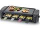 RG9646 Appareil a raclette 8 personnes 1 400 w - Plaque de cuisson rainurée et lisse 41,5 x 21 cm