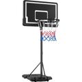 Yaheetech - Panier de Basket Réglable en Hauteur, avec roulettes, Base de Lestage Panneau et