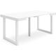 Table console extensible, Console meuble, 160, Pour 8 personnes, Pieds bois massif, Style moderne,