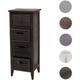 Commode / table d'appoint / armoire, 4 tiroirs, 30x25x74cm, shabby, vintage, marron