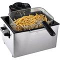 Friteuse Électrique Professionnelle Inox 3 Paniers 2000W 5 litres Alpina