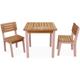 Table en bois d'acacia pour enfant. rose. intérieur et extérieur avec 2 chaises - Rose