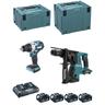 Makita - Kit DLX2470PTJ (DHP486 DHR264 4 x 5,0 Ah DC18RD makpac 3 makpac 4)