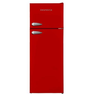 Respekta - Réfrigérateur indépendant 171 litres 4 congélateur Stand Retro 144 cm rouge