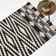Homescapes - Tapis Kilim en coton noir et blanc Dinan, 90 x 150 cm - Noir et blanc