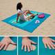 Sand free mat : Serviette de Plage Drap Anti-Sable avec Crochet - 150 x 200 cm | Bleu - Bleu