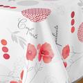 Nappe antitache rectangulaire - 150x240 cm - Coquelicots Rouge - Rouge