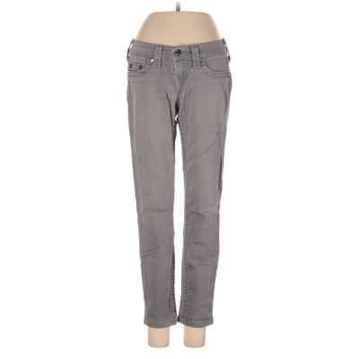 True Religion Cord Pant: Gray Solid Bottoms - Women's Size 25