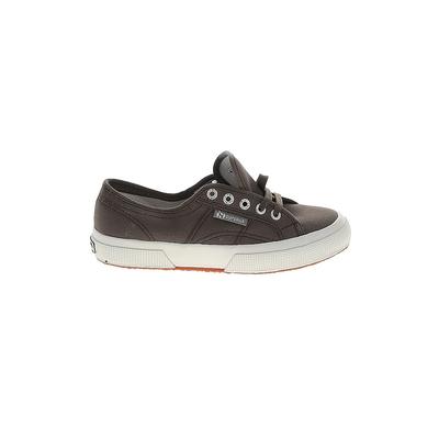 Superga Sneakers: Gray Print Shoes - Women's Size 5 - Round Toe