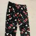 Disney Pants & Jumpsuits | Disney Sleepwear Fleece Womens Pants Size L 12-14 | Color: Black/Red | Size: L