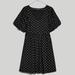 Madewell Dresses | Madewell V-Neck Puff-Sleeve Mini Dress In Floral Ikat /Nwt/Xxs | Color: Black/Cream | Size: Xxs