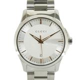 Gucci Accessories | Gucci Watches 126.4 Silver White Stainless Steel G Timeless From Japan | Color: Silver | Size: :W1.5inch X H1.9inch