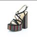 Jessica Simpson Shoes | Euc Gently Worn Jessica Simpson Salih Black Rainbow Disco Block Heel Platforms | Color: Black/Red | Size: 8