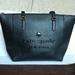 Kate Spade Bags | Kate Spade Sienne Logo Large Black Leather Tote Wkru6066 Shoulder Bag | Color: Black | Size: Os