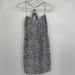 Madewell Dresses | Madewell Sunlight Boho Painted Feathers Mini Blue Lined Silk Cami Dress Size 6 | Color: Blue/White | Size: 6