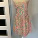 Lilly Pulitzer Dresses | Lilly Pulitzer Strapless Multi Color Smocked Back Dress W/Pockets - Size M | Color: Green/Pink | Size: M