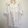 Columbia Shirts | Columbia Pfg Tamiami Shirt Mens Xxl White Short Sleeve Osu Cowboys Button Vented | Color: White | Size: Xxl