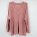 American Eagle Outfitters Sweaters | American Eagle Outfitters V Neck Waffle Knit Sweater Pink Size Medium | Color: Pink | Size: M