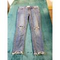 Free People Jeans | Free People Jeans Womens Sz 26 Ladies Stretch Blue Mid Rise Cropped Denim Pants | Color: Blue | Size: 26