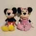 Disney Toys | 6” Mini Disney Mickey And Minnie Mouse Plush Stuffed Animal | Color: Pink/Red | Size: 6 Inches