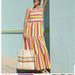 J. Crew Dresses | J. Crew Women’s Maxi Dress In Rainbow Stripe Tiered Silhouette Sleeveless Sz Xs | Color: Pink/Yellow | Size: Xs
