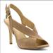 Michael Kors Shoes | Michael Kors Suede Becky Open Toe Crisscross Sling Back Heel Size 7.5 | Color: Tan | Size: 7.5