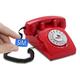 Opis 60s Mobile 4G : The basic mobile phone for use as a house phone for elderly people/Retro Mobile Phone as a simple GSM desk phone/Dementia Phone/Simple Mobile (red)