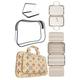 Toiletry Bag-hanging toiletry bag with TSA Approved Transparent Cosmetic Bag, large toiletry bags for women hanging travel organizer foldable toiletry bag toiletry bag waterproof bathroom bag., Beige,