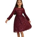 Girls' Dress Princess Festive Children's Dress Sequins Wedding Birthday Party Christmas Girls Dress Wedding Festive + Girls Dresses Kids Princess Dress