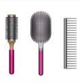 Marc Gianno paddle brush and detangling comb and Vented Barrel brush 35mm Hair Brush paddle brush set