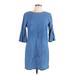 Co & Co Casual Dress: Blue Dresses - Women's Size Large