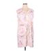 Lands' End Casual Dress - Shift V Neck Sleeveless: Pink Dresses - Women's Size X-Large