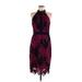 Alexia Admor Casual Dress - Sheath Halter Sleeveless: Burgundy Dresses - New - Women's Size 6