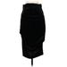 Nicole Miller Artelier Casual Midi Skirt Long: Black Solid Bottoms - Women's Size 4