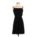 Splendid Casual Dress - Mini Square Sleeveless: Black Solid Dresses - Women's Size X-Small