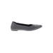 Mia Flats: Gray Solid Shoes - Women's Size 5 - Pointed Toe