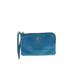 Coach Leather Wristlet: Blue Solid Bags