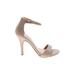 LC Lauren Conrad Heels: Ivory Solid Shoes - Women's Size 8 1/2 - Open Toe