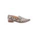 Indigo Rd. Flats: Slip-on Stacked Heel Boho Chic Tan Snake Print Shoes - Women's Size 8 1/2 - Pointed Toe