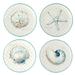 Certified International Ocean View Set of 4 Dinner Plates - 11" Diam x 1"