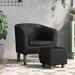 vidaXL Tub Chair Accent Barrel Club Armchair for Living Room Faux Leather
