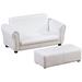 Qaba Kids Sofa Set with Footstool for Toddlers and Babies