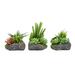 Pure Garden 3-Piece Artificial Succulent Plant Set