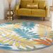 Nourison Aloha Leaf Print Vibrant Indoor/Outdoor Area Rug