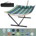 2-person Outdoor Hammock with Stand & Pillow